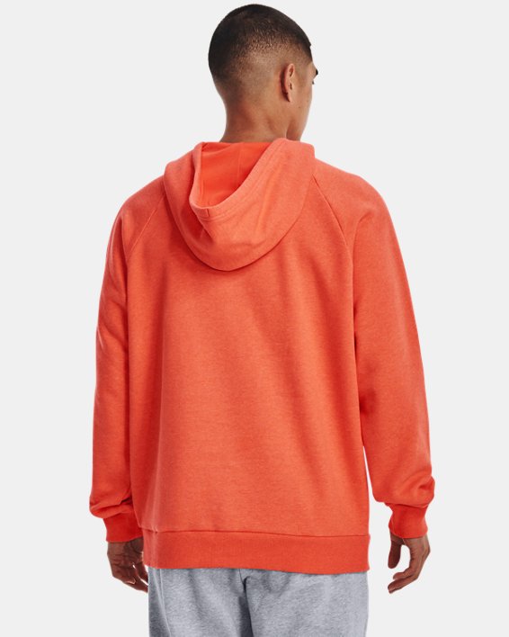 Men's UA Rival Fleece ½ Zip Hoodie, Orange, pdpMainDesktop image number 1